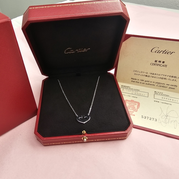 Cartier Necklace C heart White 18K Gold - Picture 14 of 16